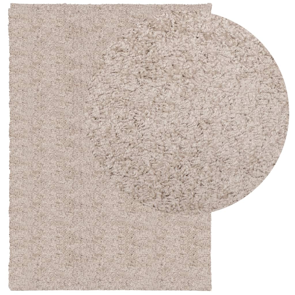 Shaggy-Teppich PAMPLONA Hochflor Modern Beige 160x230 cm