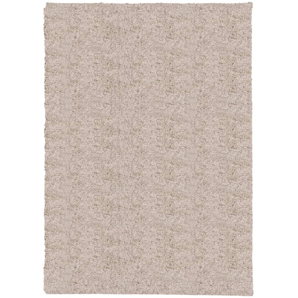 Tapis shaggy PAMPLONA poils longs moderne beige 200x280 cm