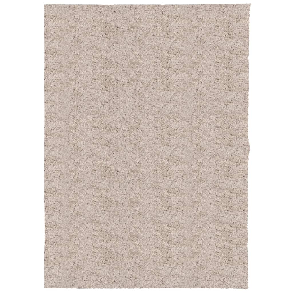 Tapis shaggy PAMPLONA poils longs moderne beige 240x340 cm