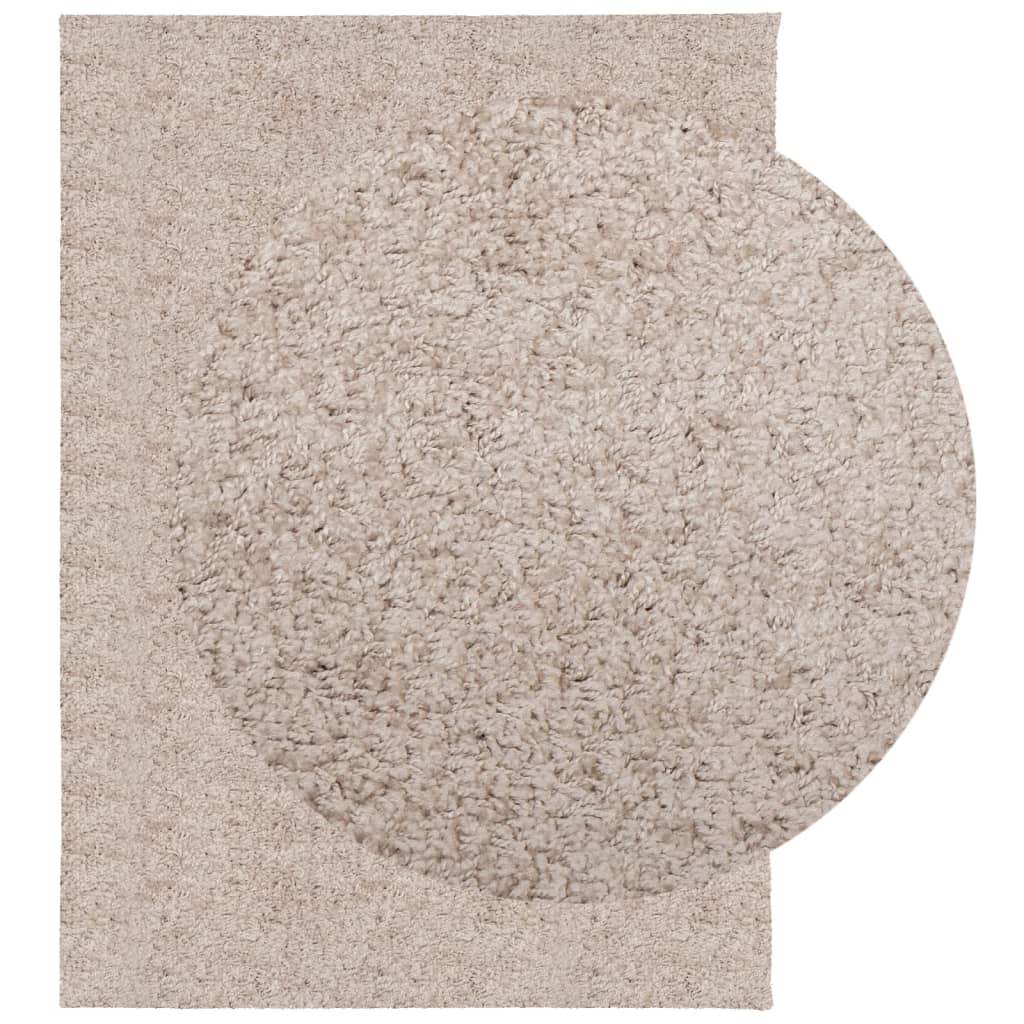 Tapis shaggy PAMPLONA poils longs moderne beige 240x340 cm