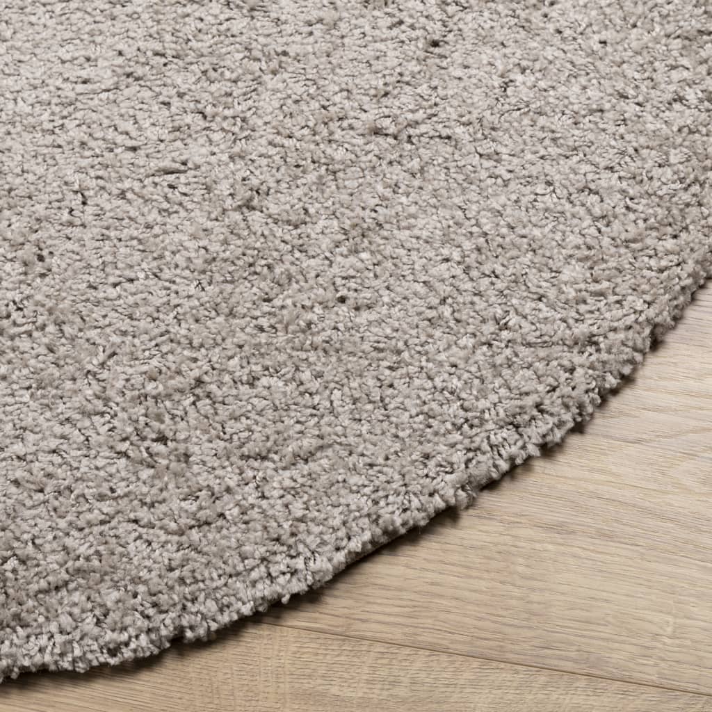 Shaggy-Teppich PAMPLONA Hochflor Modern Beige Ø 240 cm