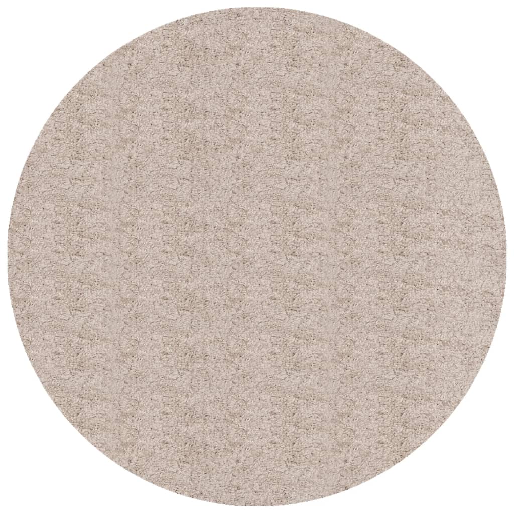 Tapis shaggy PAMPLONA poils longs moderne beige Ø 280 cm