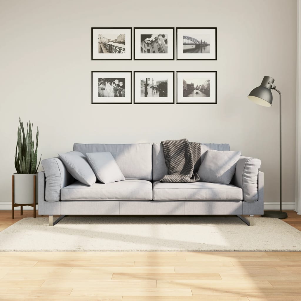 Shaggy rug PAMPLONA deep pile modern cream 100x200 cm