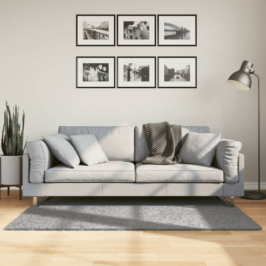 Shaggy Carpet PAMPLONA Deep Pile Modern Grey 80x150 cm