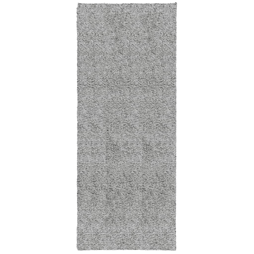 Shaggy-Teppich PAMPLONA Hochflor Modern Grau 80x200 cm