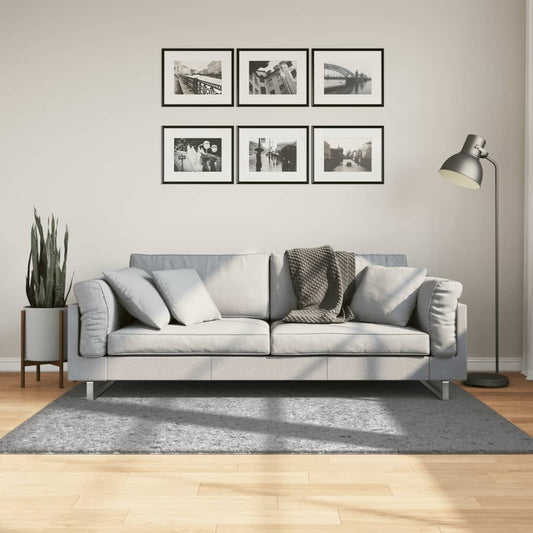 Shaggy Carpet PAMPLONA Deep Pile Modern Grey 120x170 cm
