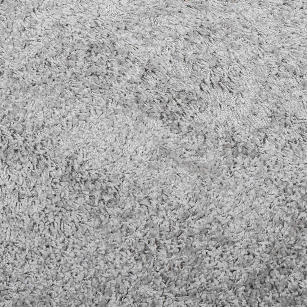 Shaggy-Teppich PAMPLONA Hochflor Modern Grau 160x160 cm