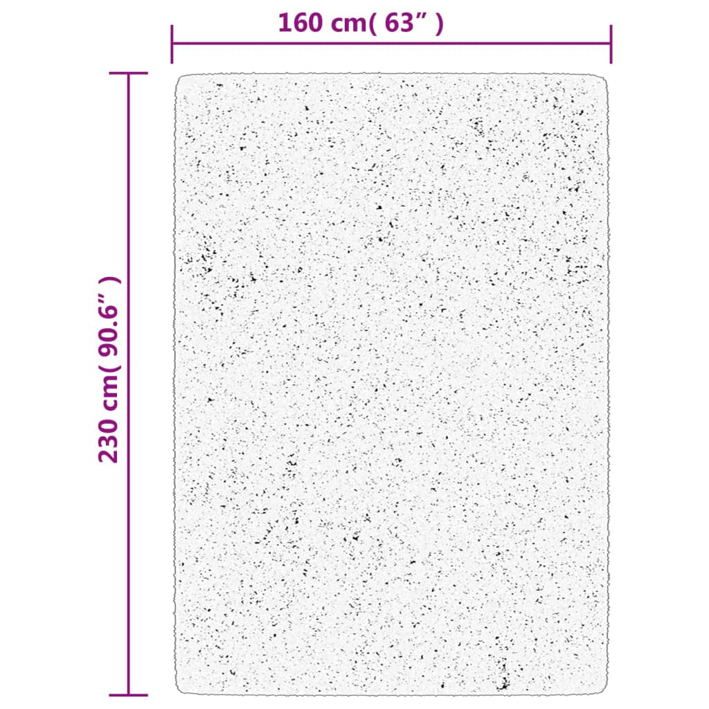 Shaggy Carpet PAMPLONA Deep Pile Modern Grey 160x230 cm