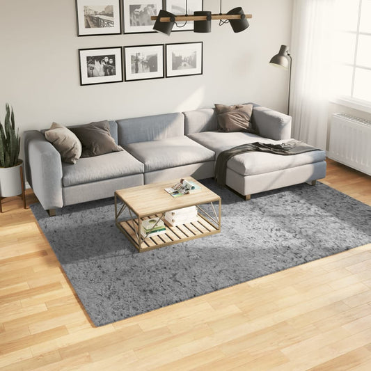 Shaggy Carpet PAMPLONA Deep Pile Modern Grey 200x280 cm
