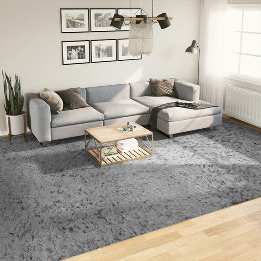 Shaggy-Teppich PAMPLONA Hochflor Modern Grau 300x400 cm