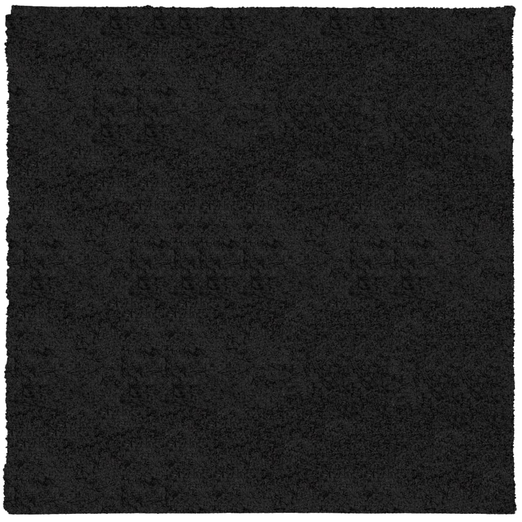 Shaggy-Teppich PAMPLONA Hochflor Modern Schwarz 120x120 cm