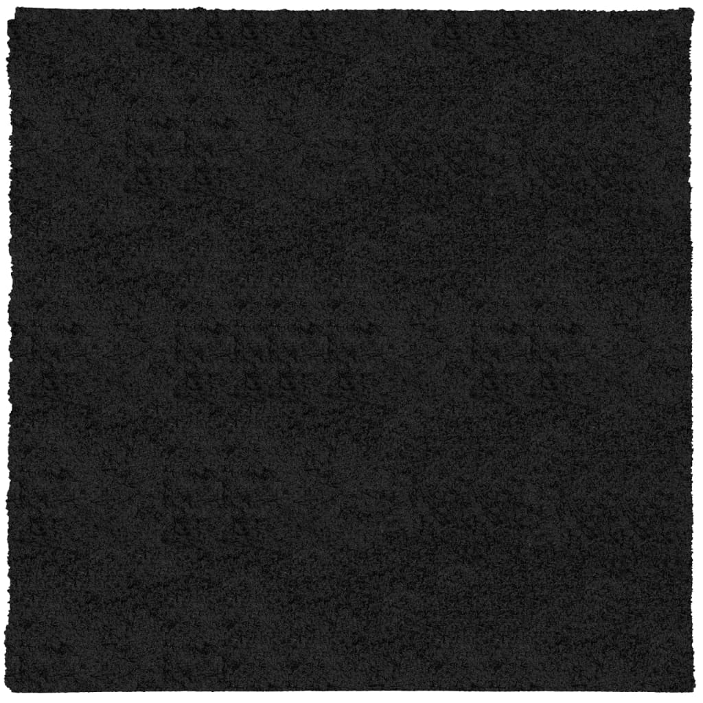 Shaggy-Teppich PAMPLONA Hochflor Modern Schwarz 200x200 cm
