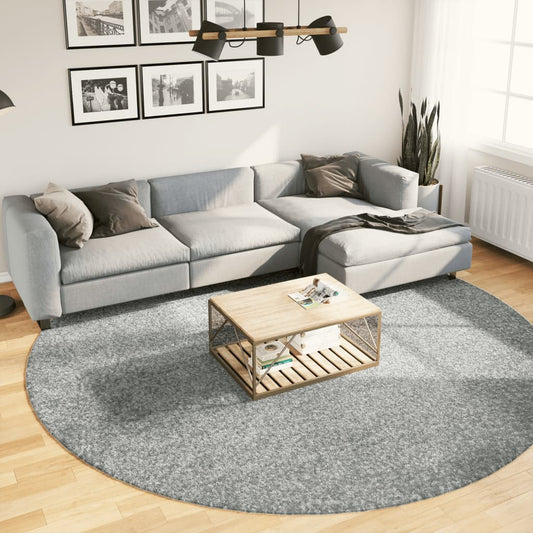 Tapis Shaggy Poils Longs Moderne Vert Ø 280 cm