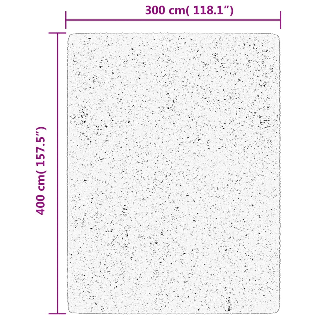Shaggy-Teppich Hochflor Modern Beige Anthrazit 300x400 cm