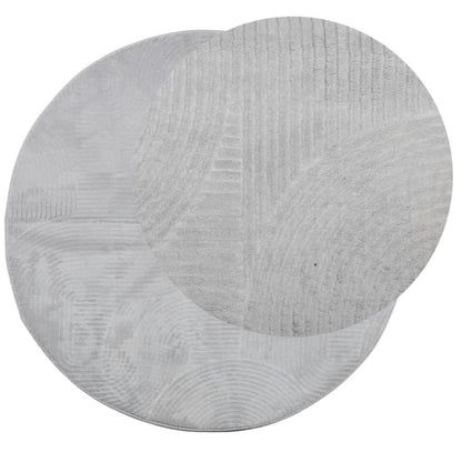 Teppich IZA Kurzflor Skandinavischer Look Grau Ø 160 cm