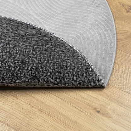 Teppich IZA Kurzflor Skandinavischer Look Grau Ø 160 cm