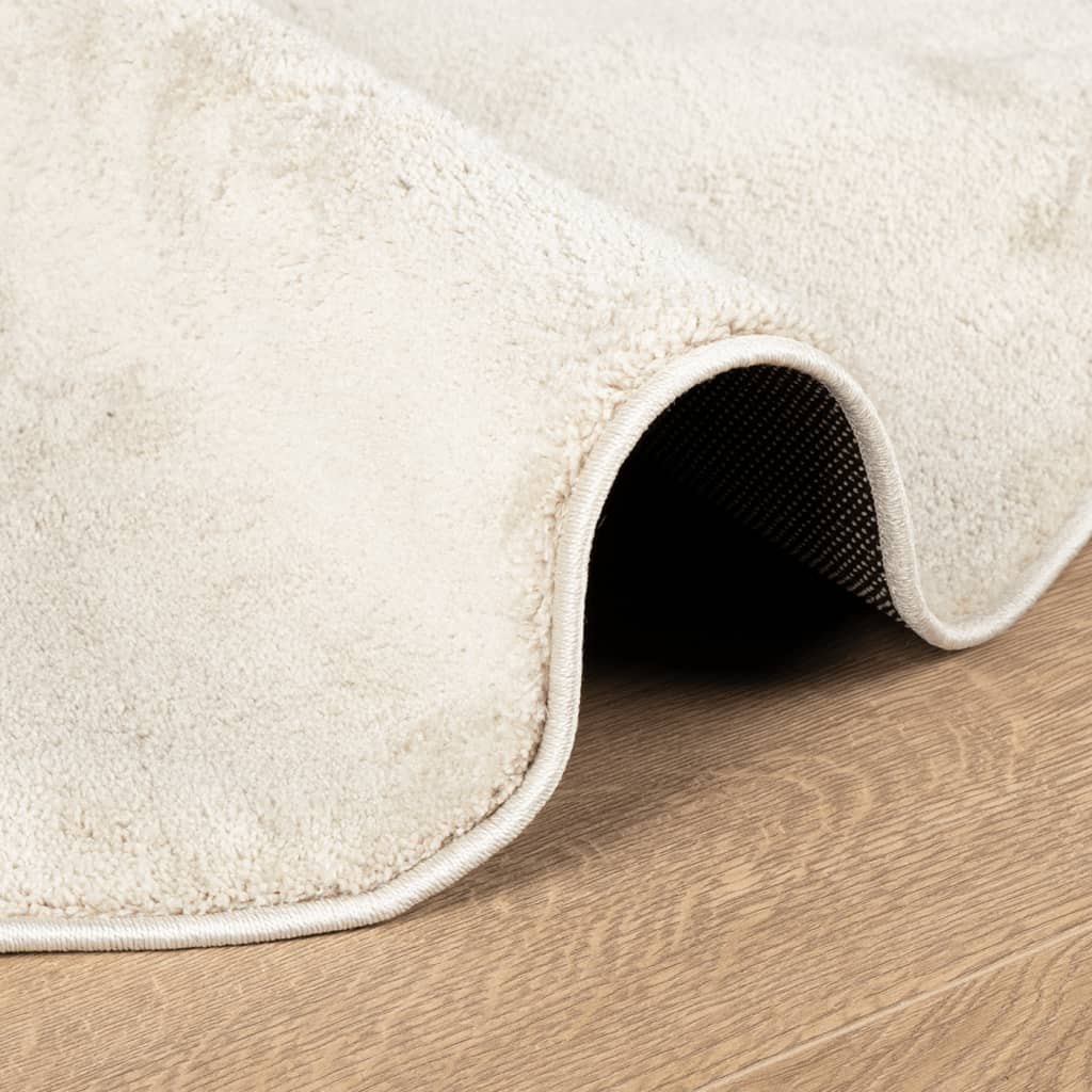 Teppich OVIEDO Kurzflor Beige Ø 160 cm