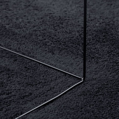 Teppich OVIEDO Kurzflor Schwarz 120x120 cm