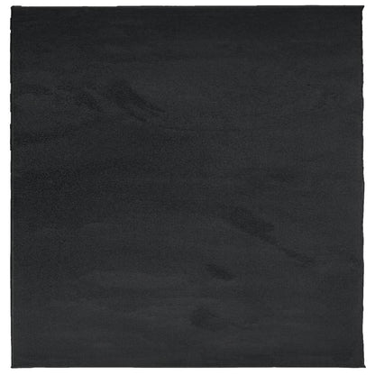 Teppich OVIEDO Kurzflor Schwarz 120x120 cm