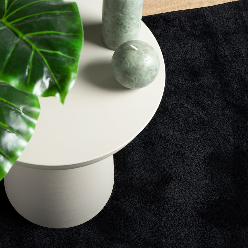 Tapis OVIEDO poils ras noir 160x230 cm