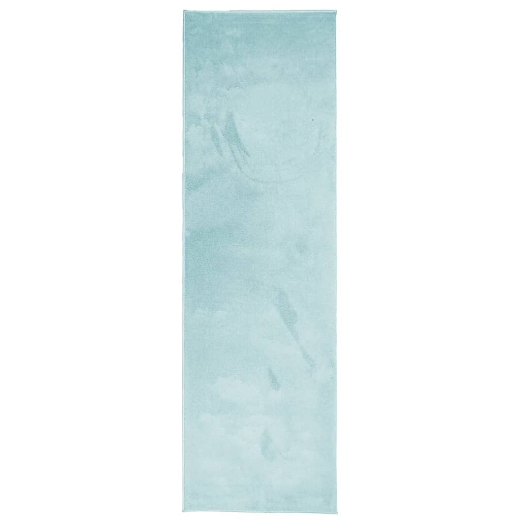 Tapis OVIEDO poils ras vert 80x250 cm