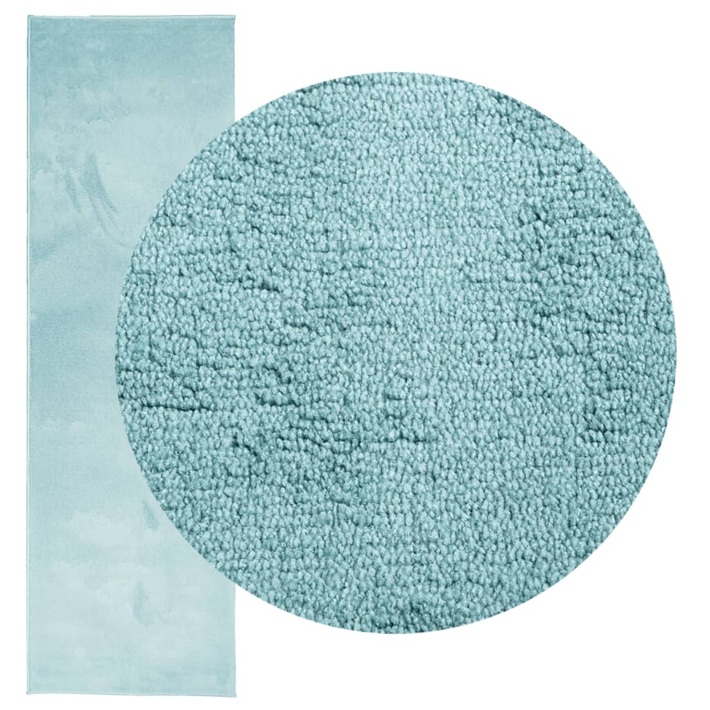 Tapis OVIEDO poils ras vert 80x250 cm