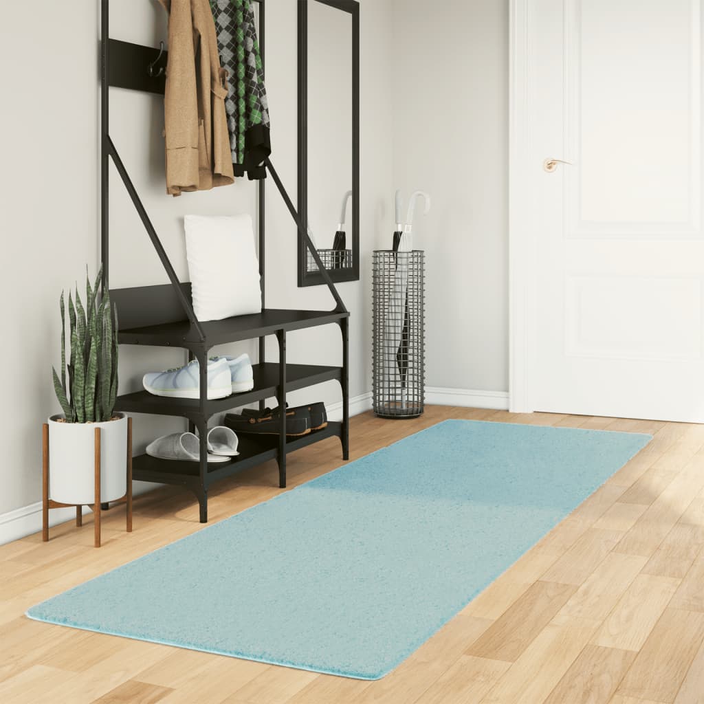 Tapis OVIEDO poils ras vert 80x250 cm