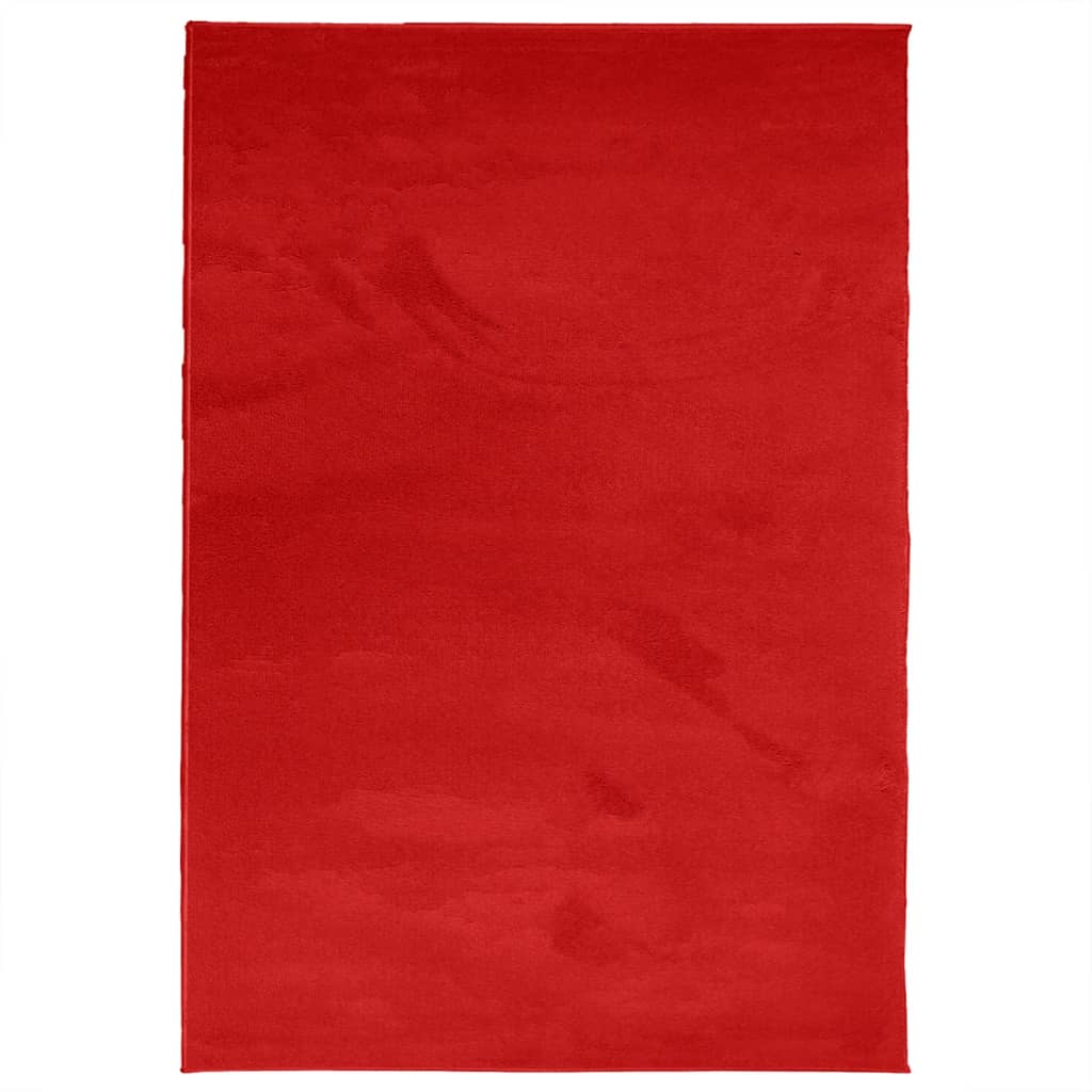 Tapis OVIEDO poils ras rouge 160x230 cm