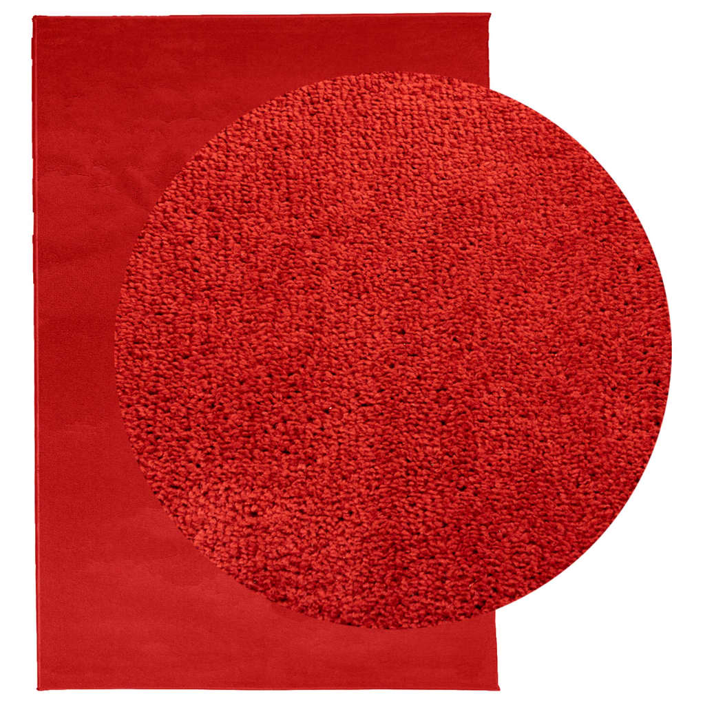 Tapis OVIEDO poils ras rouge 160x230 cm