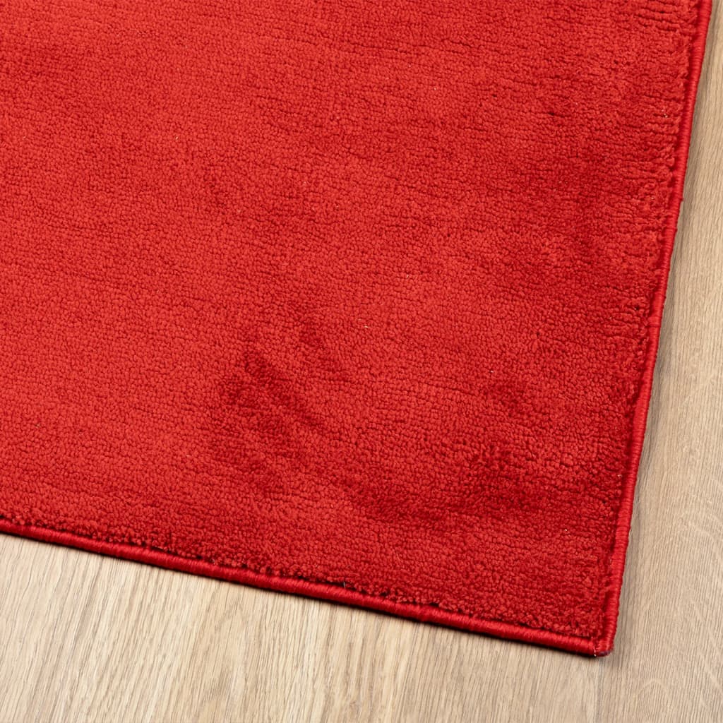 Tapis OVIEDO poils ras rouge 160x230 cm