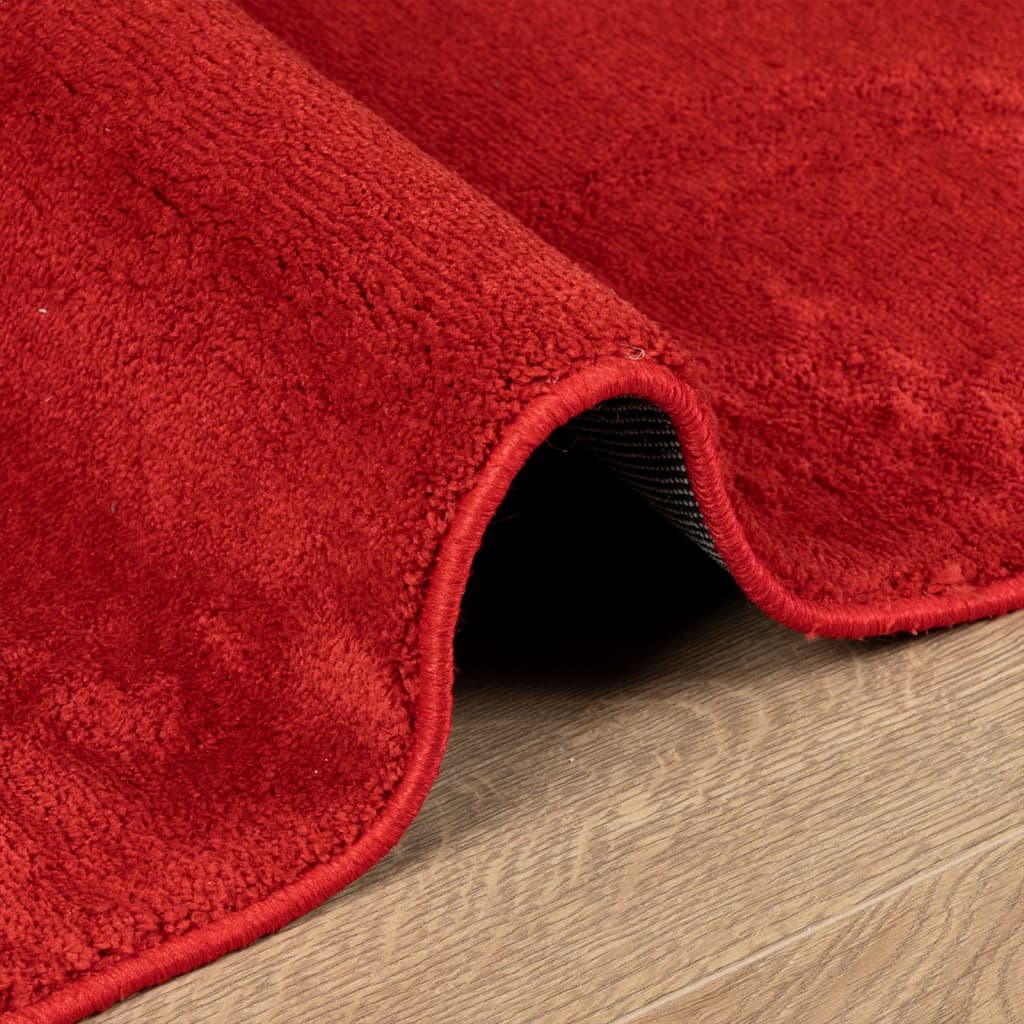 Tapis OVIEDO poils ras rouge 160x230 cm