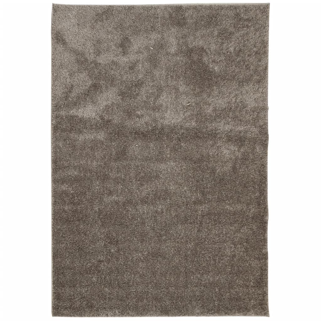 Carpet ISTAN Deep Pile Glossy Grey 140x200 cm