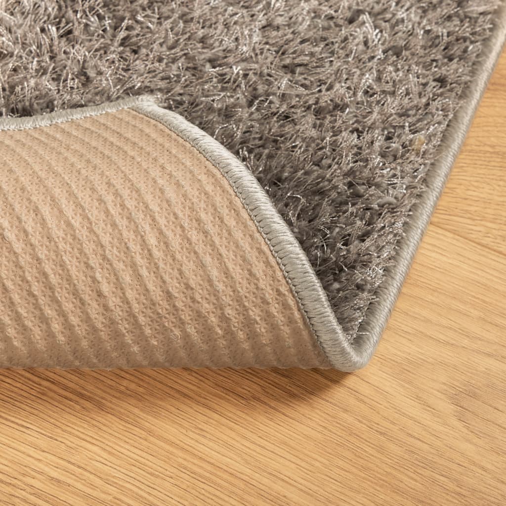 Carpet ISTAN Deep Pile Glossy Grey 140x200 cm