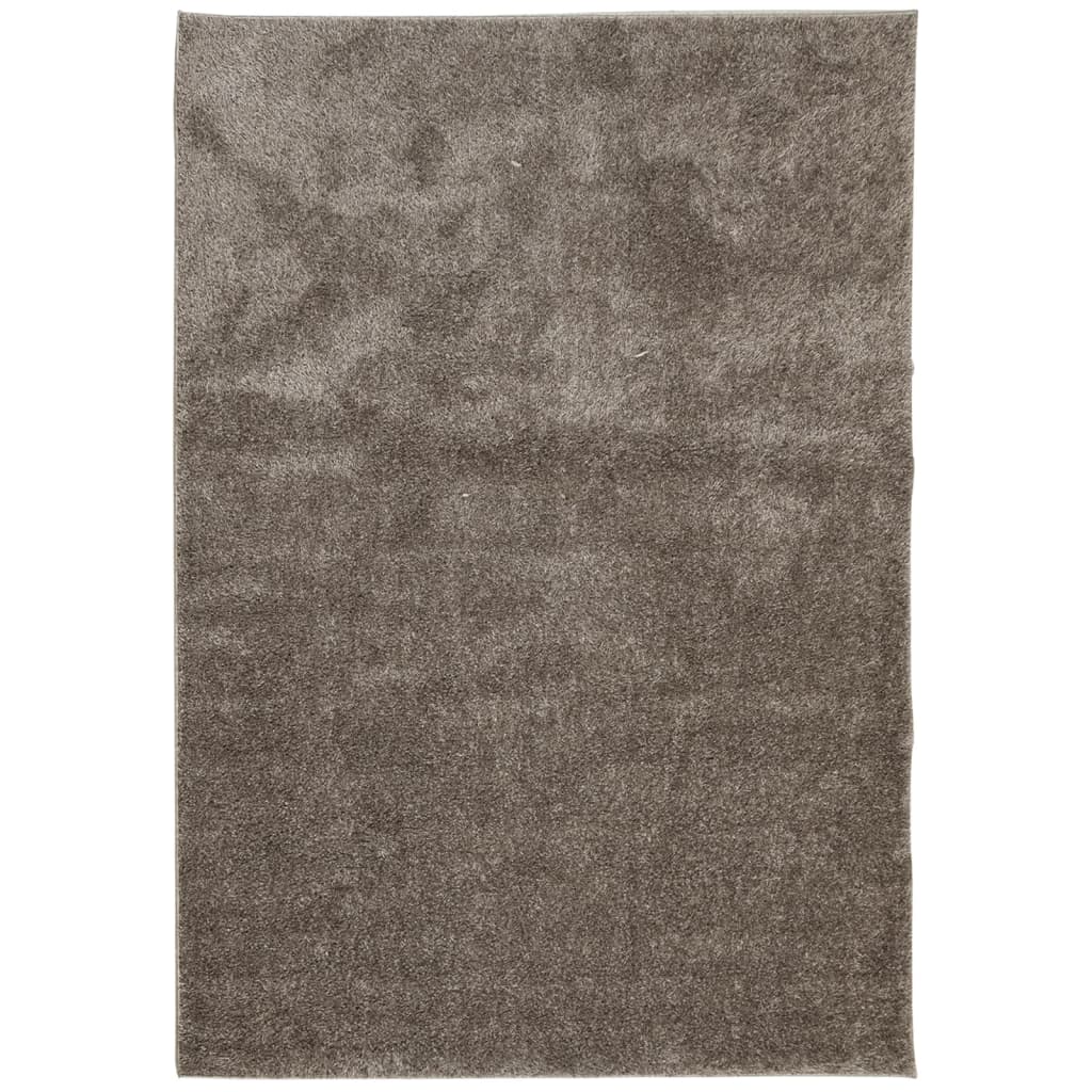 Carpet ISTAN Deep Pile Glossy Grey 160x230 cm