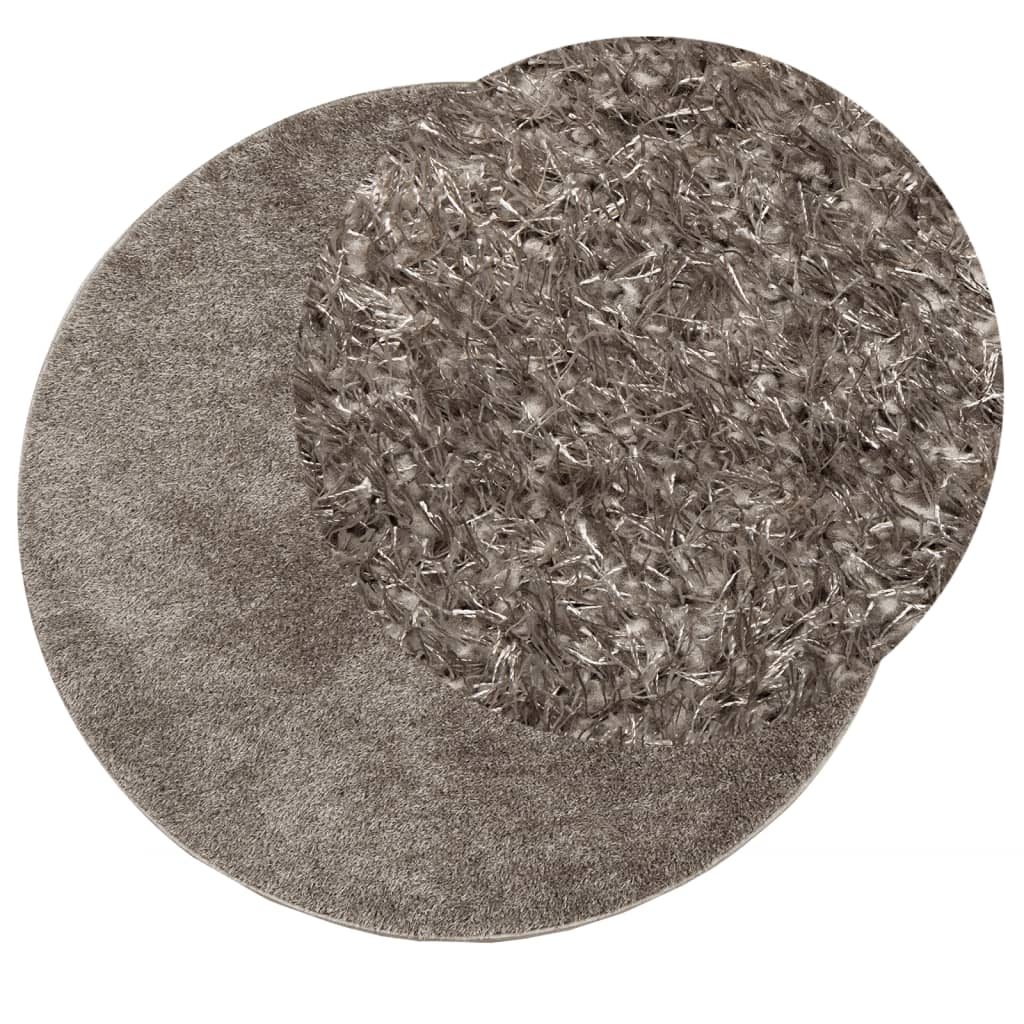 Carpet ISTAN Deep Pile Glossy Grey Ø 200 cm