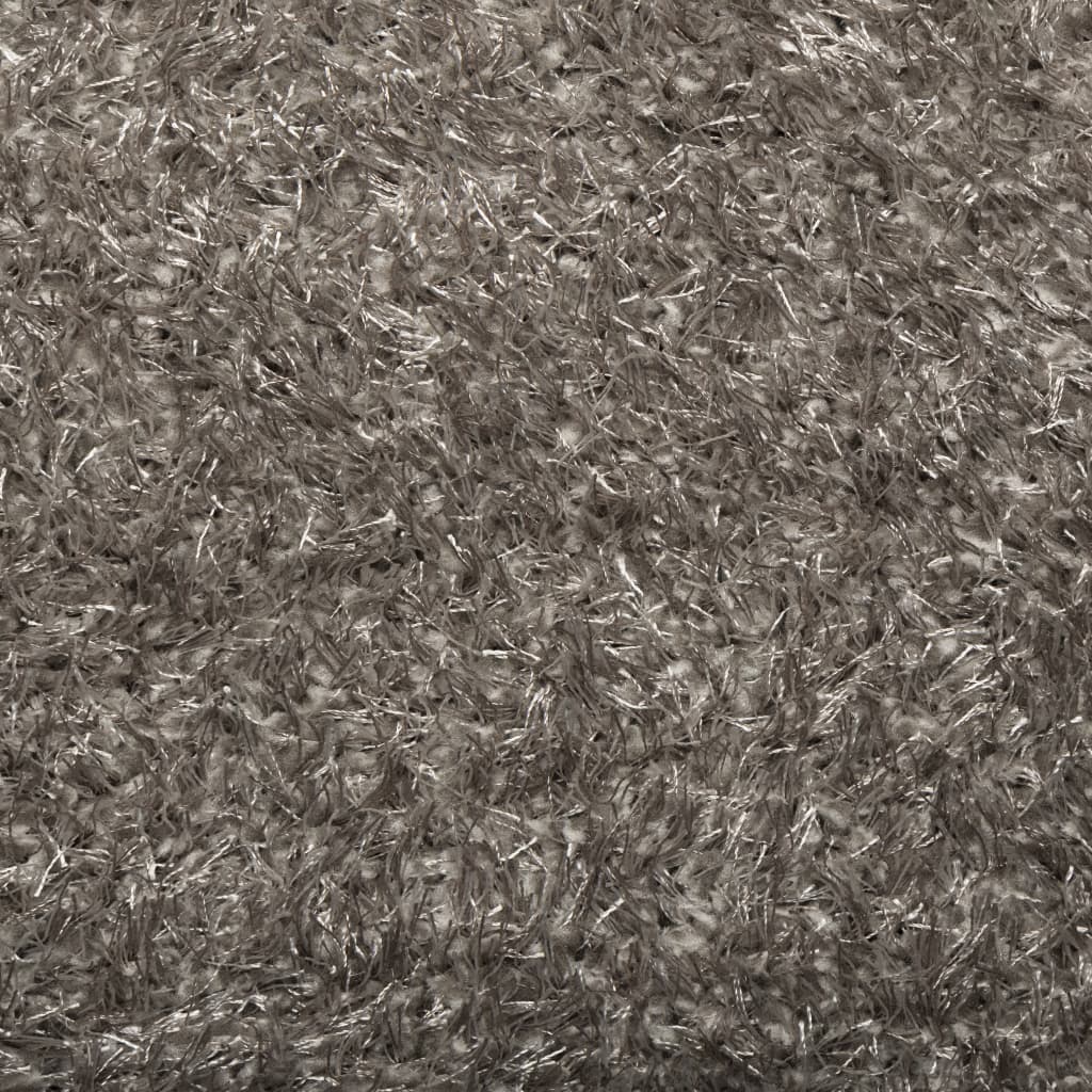 Carpet ISTAN Deep Pile Glossy Grey Ø 200 cm