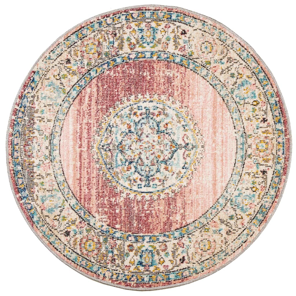 Teppich ARBIZU Indoor und Outdoor Vintage-Design Ø 120 cm