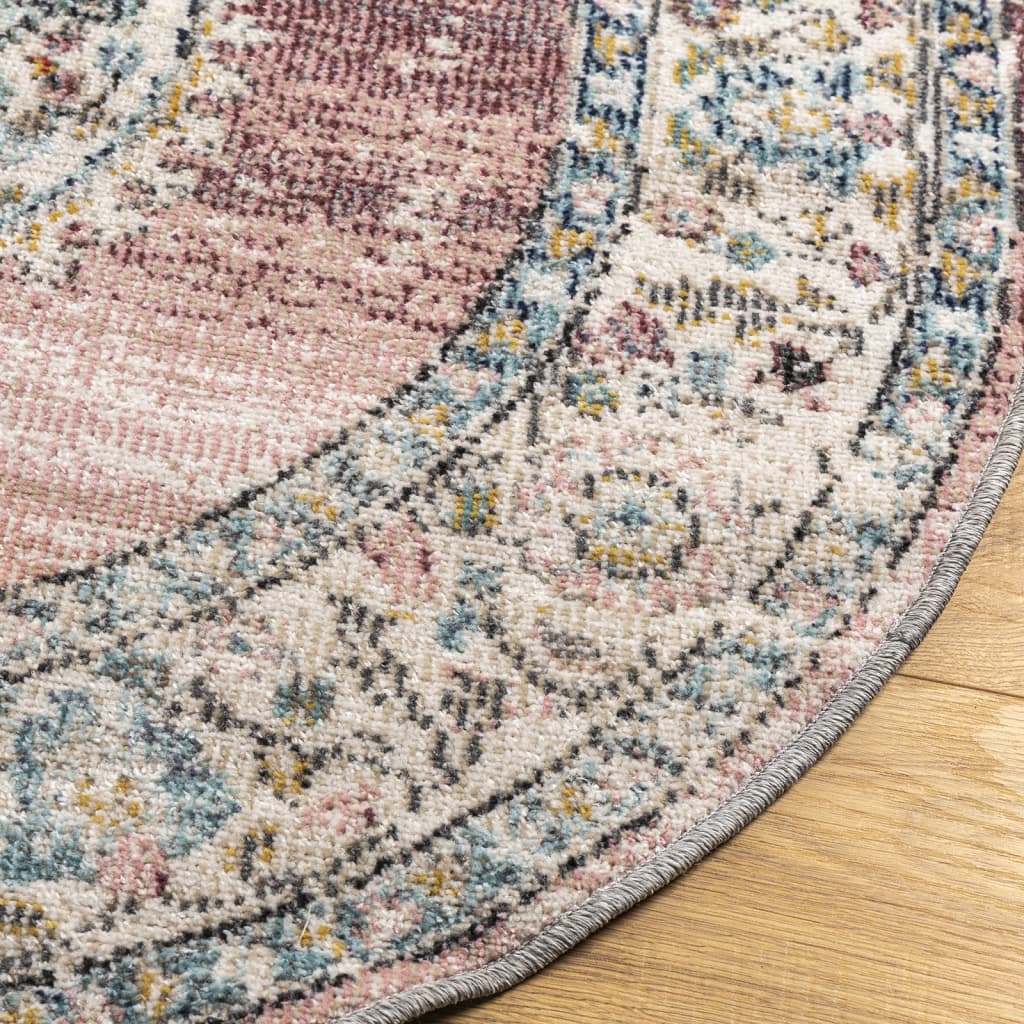 Teppich ARBIZU Indoor und Outdoor Vintage-Design Ø 120 cm