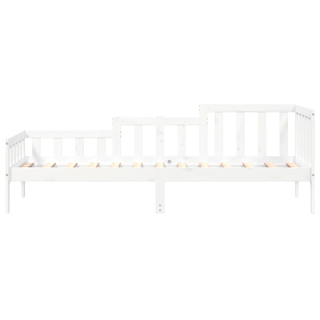 Lit de repos sans matelas blanc 80x200 cm en pin massif