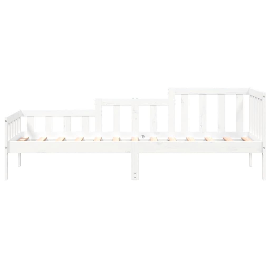 Lit de repos sans matelas blanc 90x200 cm en bois de pin massif