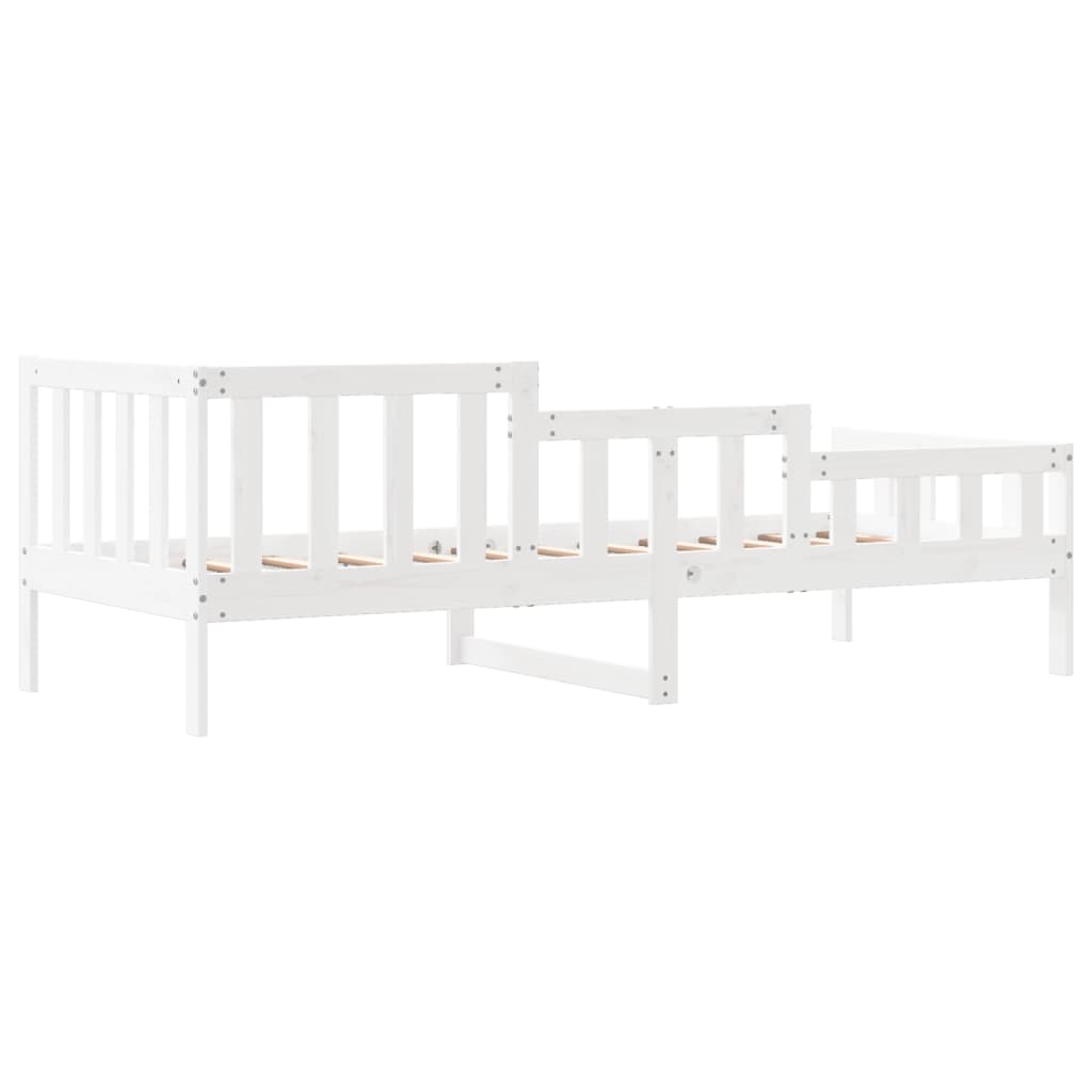 Lit de repos sans matelas blanc 90x200 cm en bois de pin massif