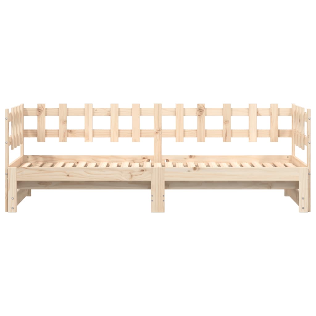 Lit de repos extensible 2x(90x190) cm en bois de pin massif