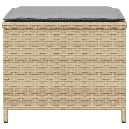 Gartenhocker Kissen 4Stk. Beige-Mix 41x41x36 cm Poly Rattan