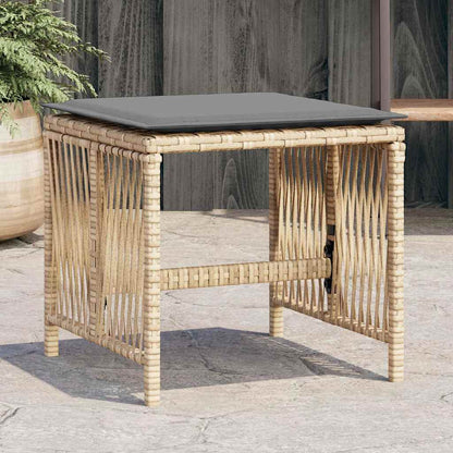 Gartenhocker Kissen 4Stk. Beigemischung 41x41x36 cm Poly Rattan