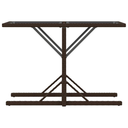 3-tlg. Bistro-Set mit Kissen Braun Poly Rattan