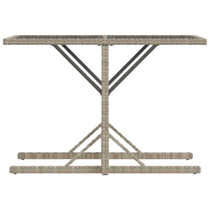 3-tlg. Bistro-Set mit Kissen Hellgrau Poly Rattan