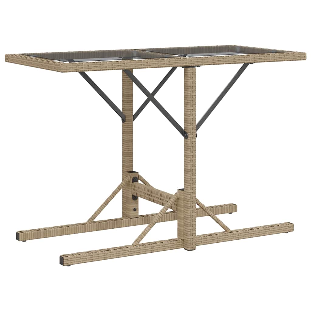 3-tlg. Bistro-Set mit Kissen Beigemischung Poly Rattan