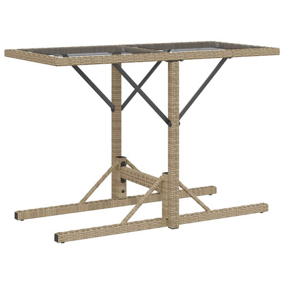 3-tlg. Bistro-Set mit Kissen Beigemischung Poly Rattan