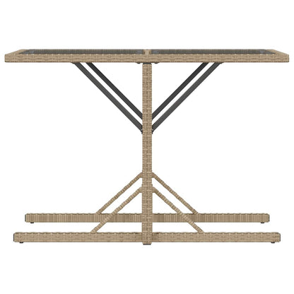 3-tlg. Bistro-Set mit Kissen Beigemischung Poly Rattan