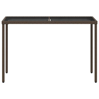 5-tlg. Garten-Essgruppe mit Kissen Braun Poly Rattan